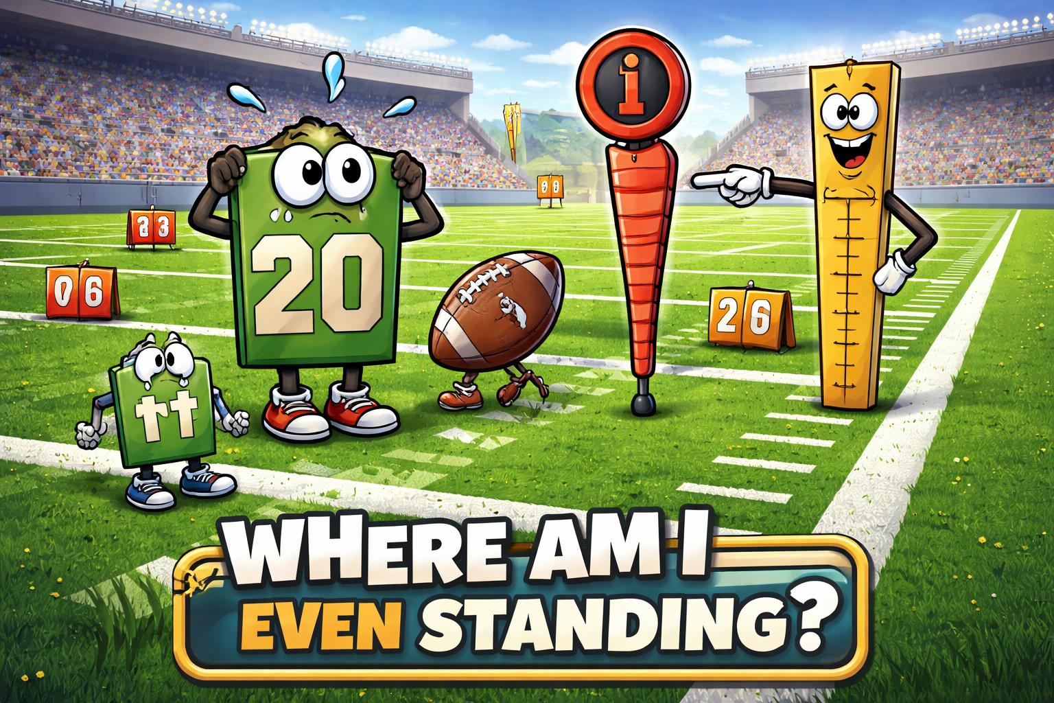Football field positions and downs