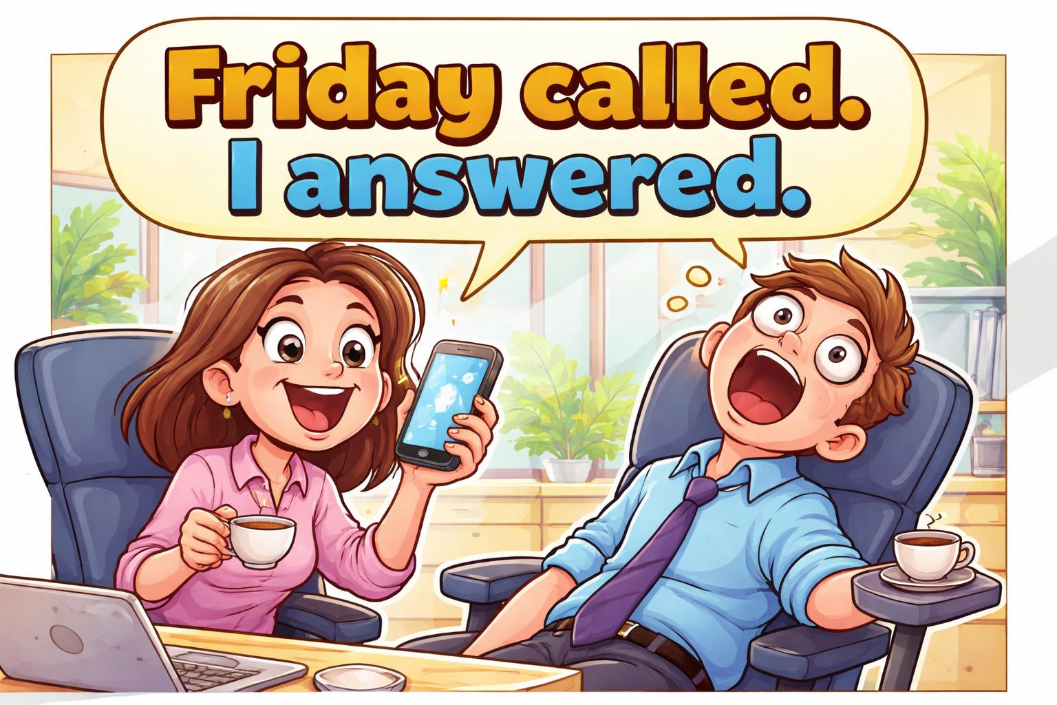 Friday puns group chat comic