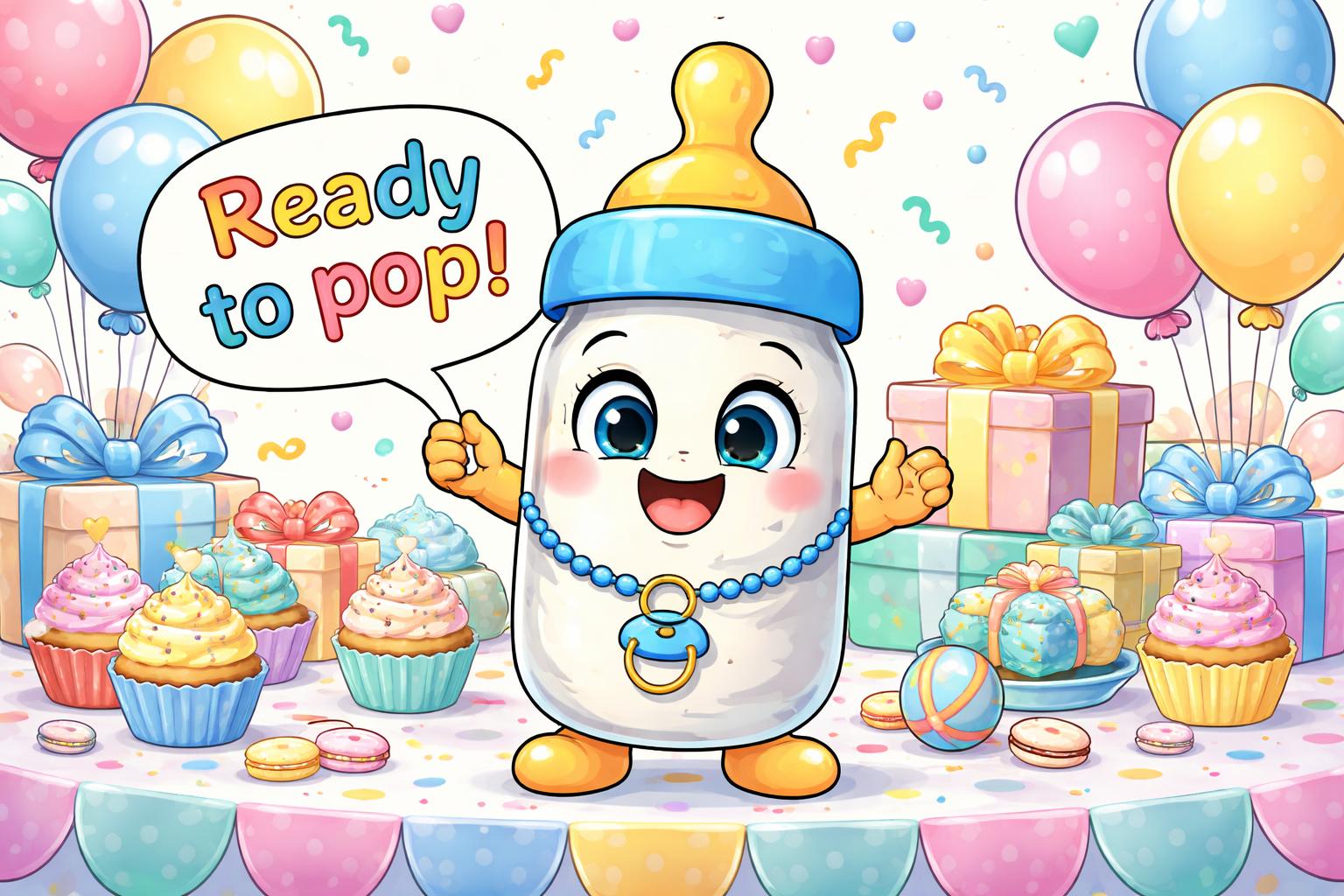 Funny baby shower puns hero cartoon