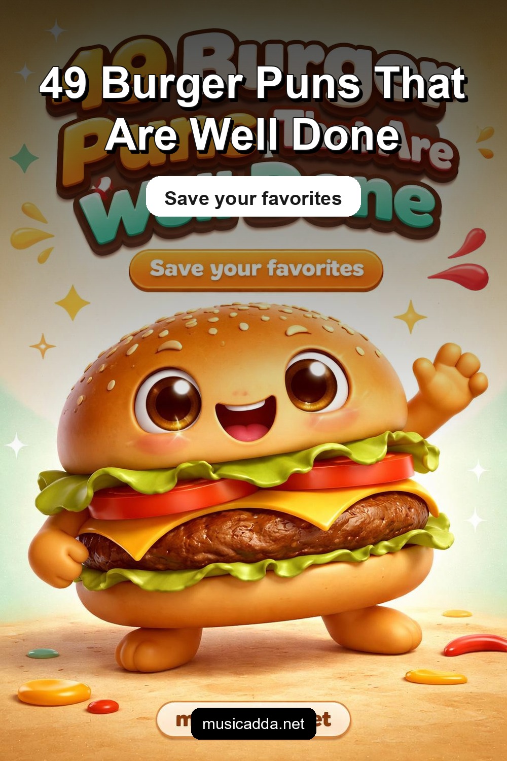 Pinterest image for 49 Burger Puns That Are Well Done and Ready to Serve
