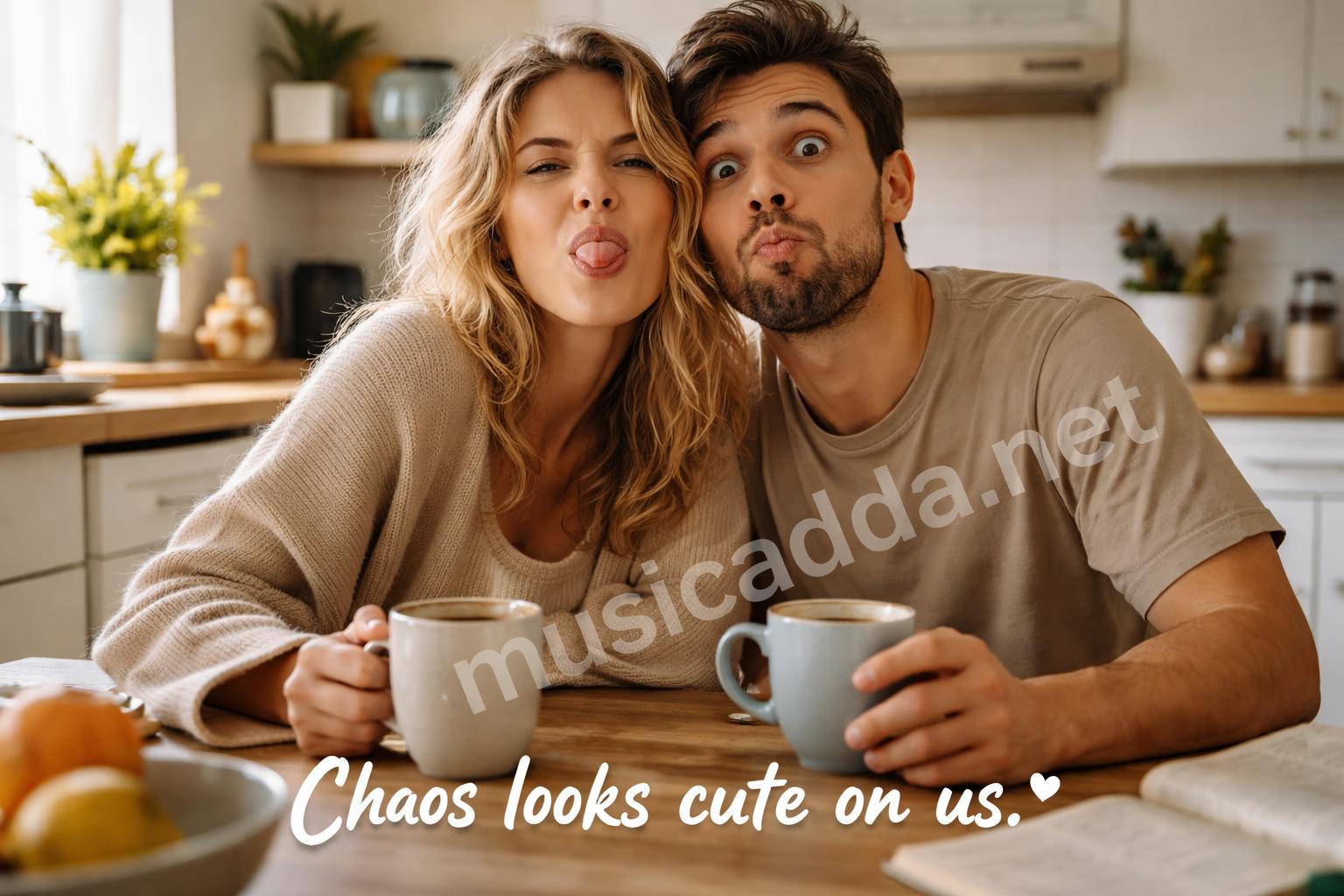 Funny couple caption idea meme style