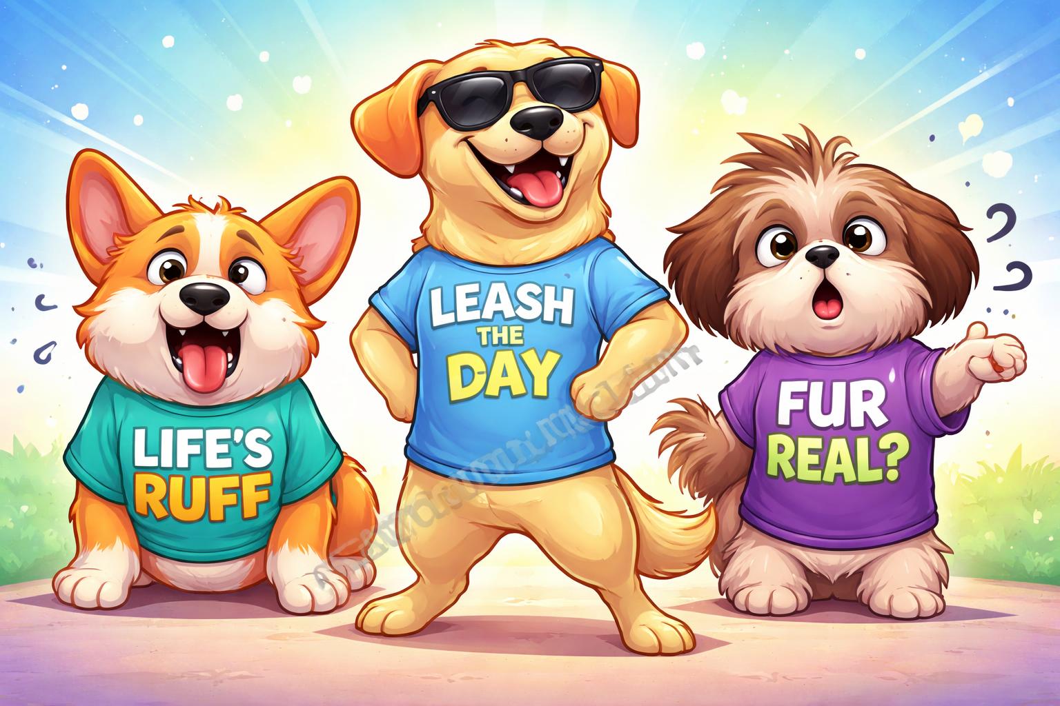 Funny dog pun shirt ideas