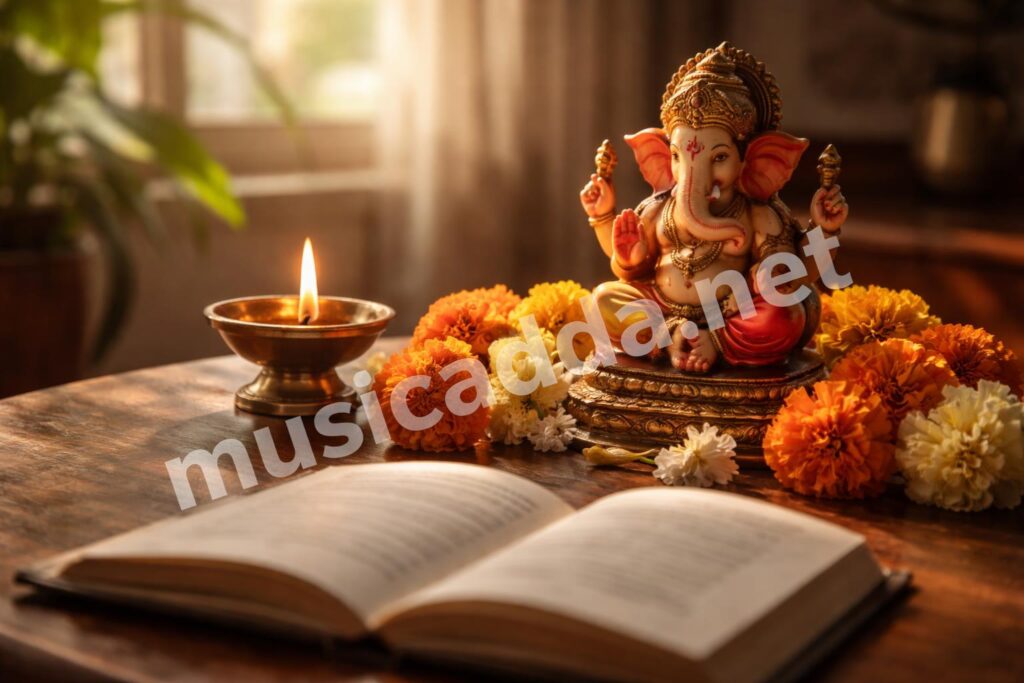 Ganesh aarti english lyrics hero image