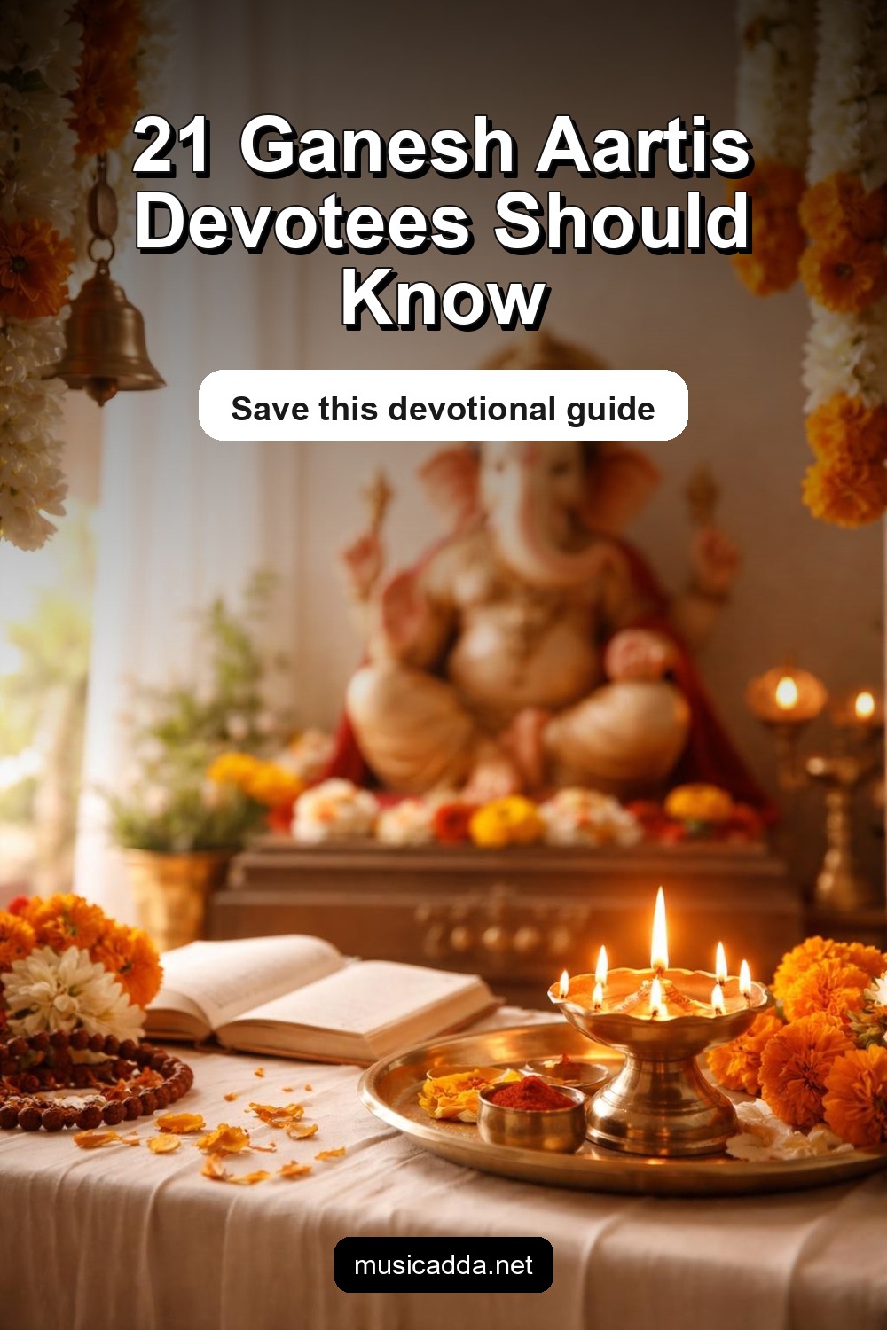 Pinterest image for Ganesh Ji Ki Aarti: 21 Powerful Aartis Every Devotee Should Know