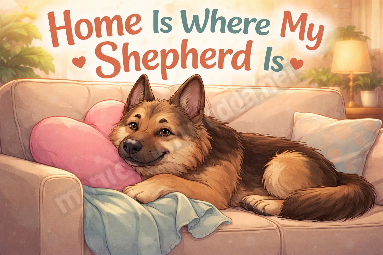 German shepherd cute dog lover scene