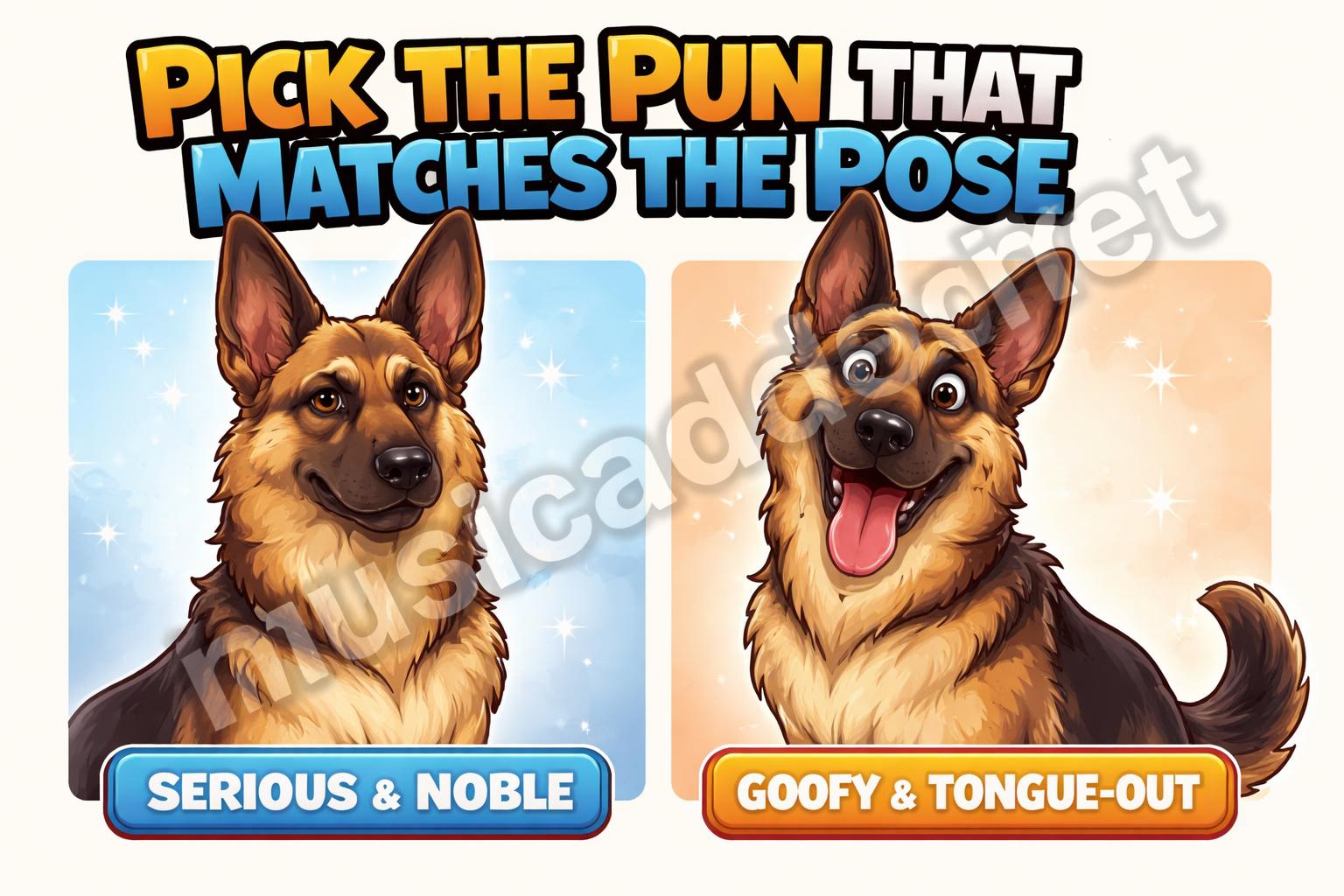 German shepherd pun pick the right one