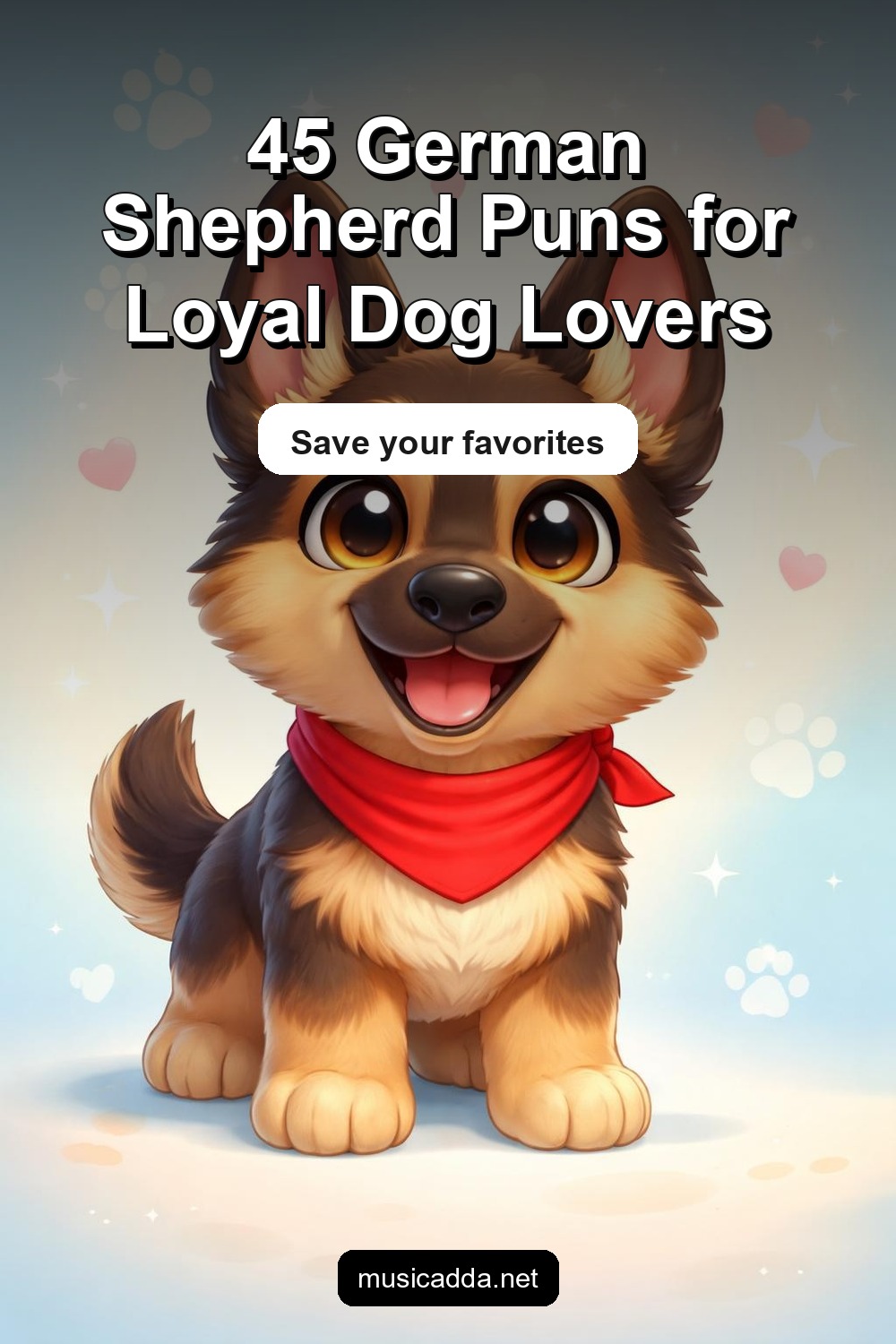 Pinterest image for 45 German Shepherd Puns for Loyal Dog Lovers