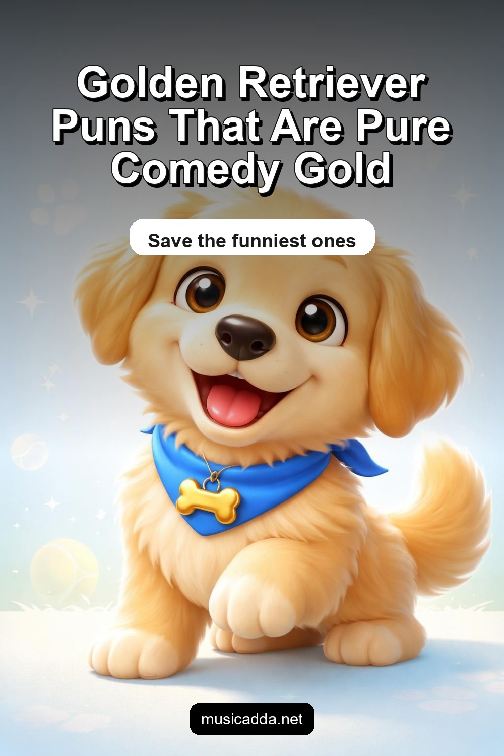 Pinterest image for 57 Golden Retriever Puns That Are Pure Comedy Gold