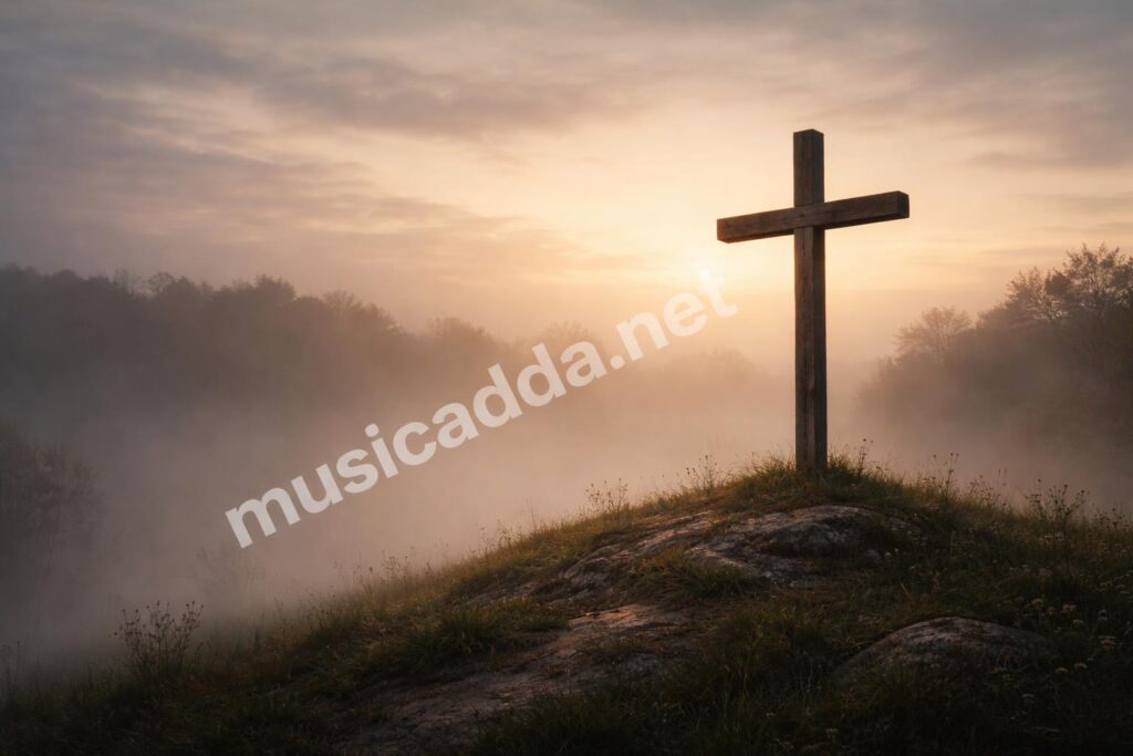 Good friday faith and hope hero scene