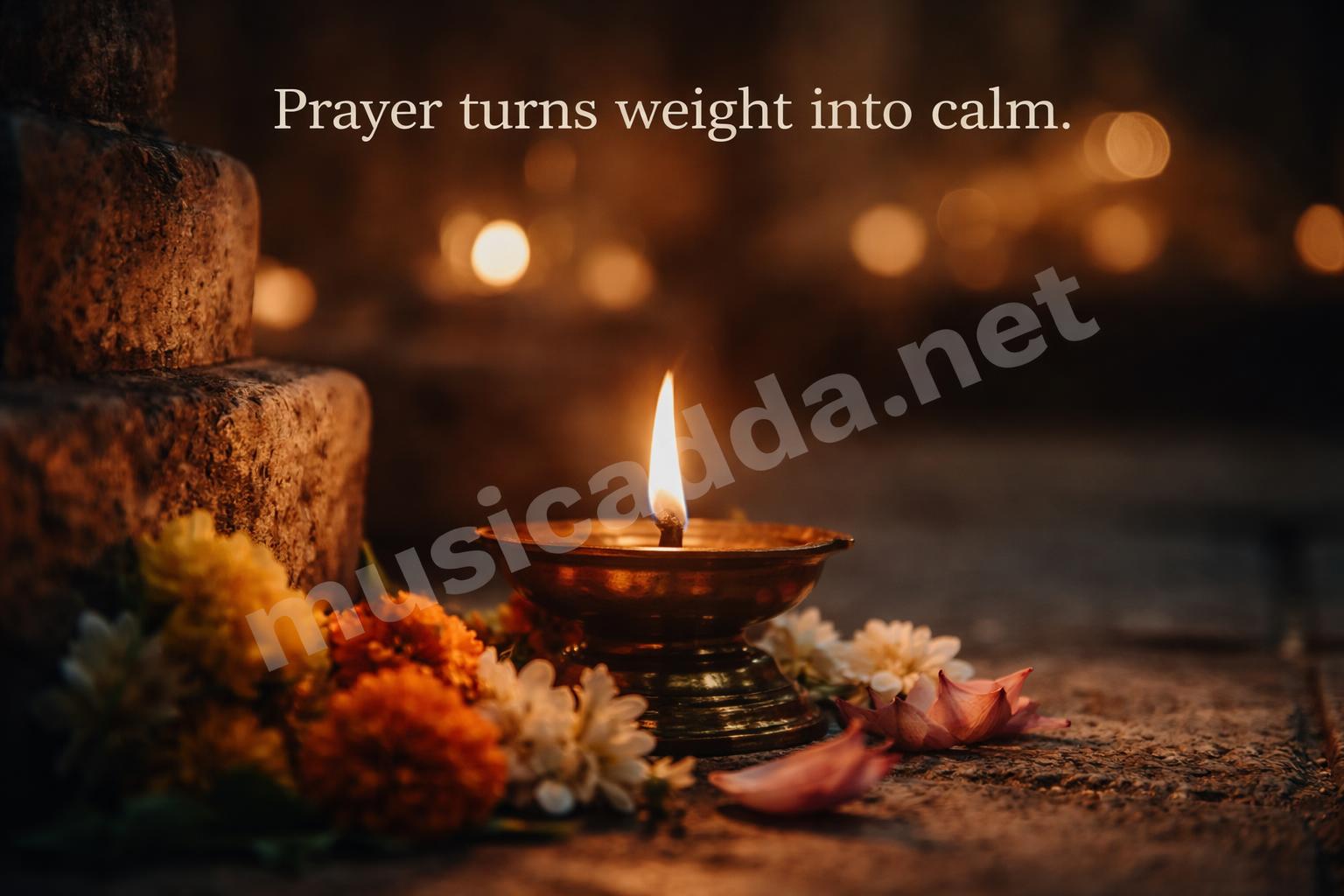 Hanuman jayanti calm temple lamp scene