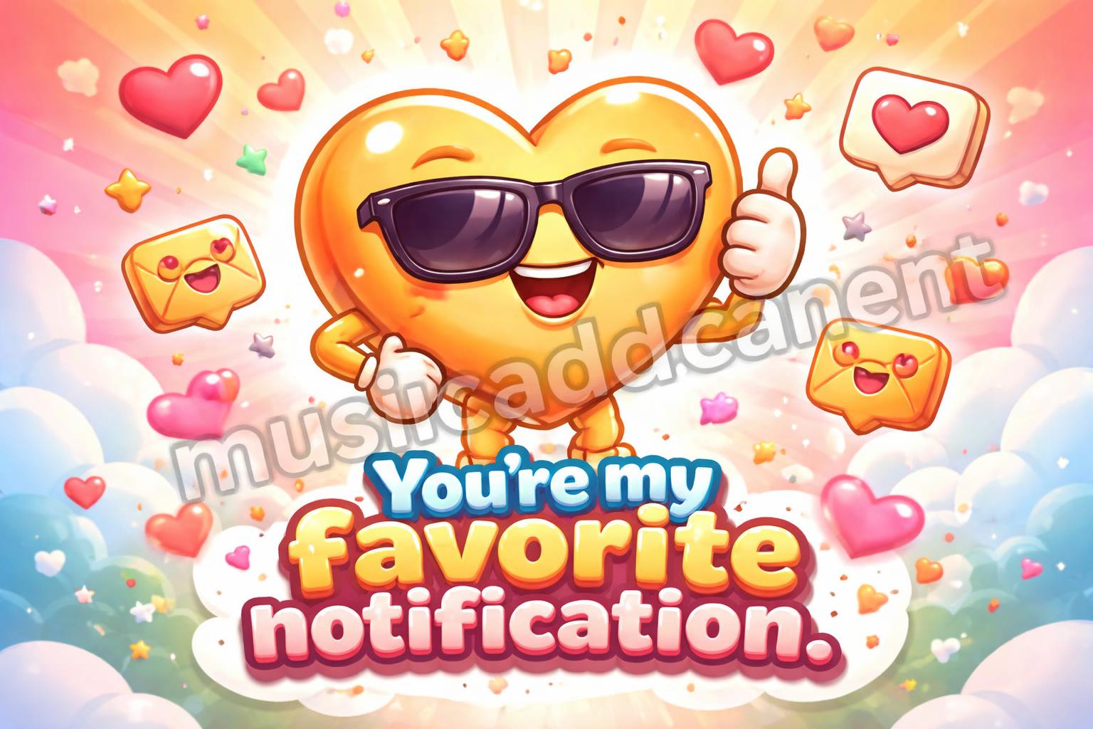 Heart shaped sunshine cartoon