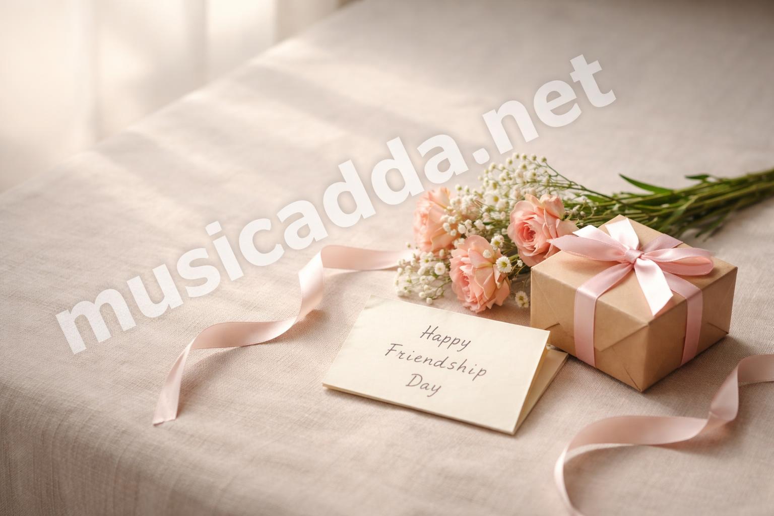 Heartfelt friendship day gift and note