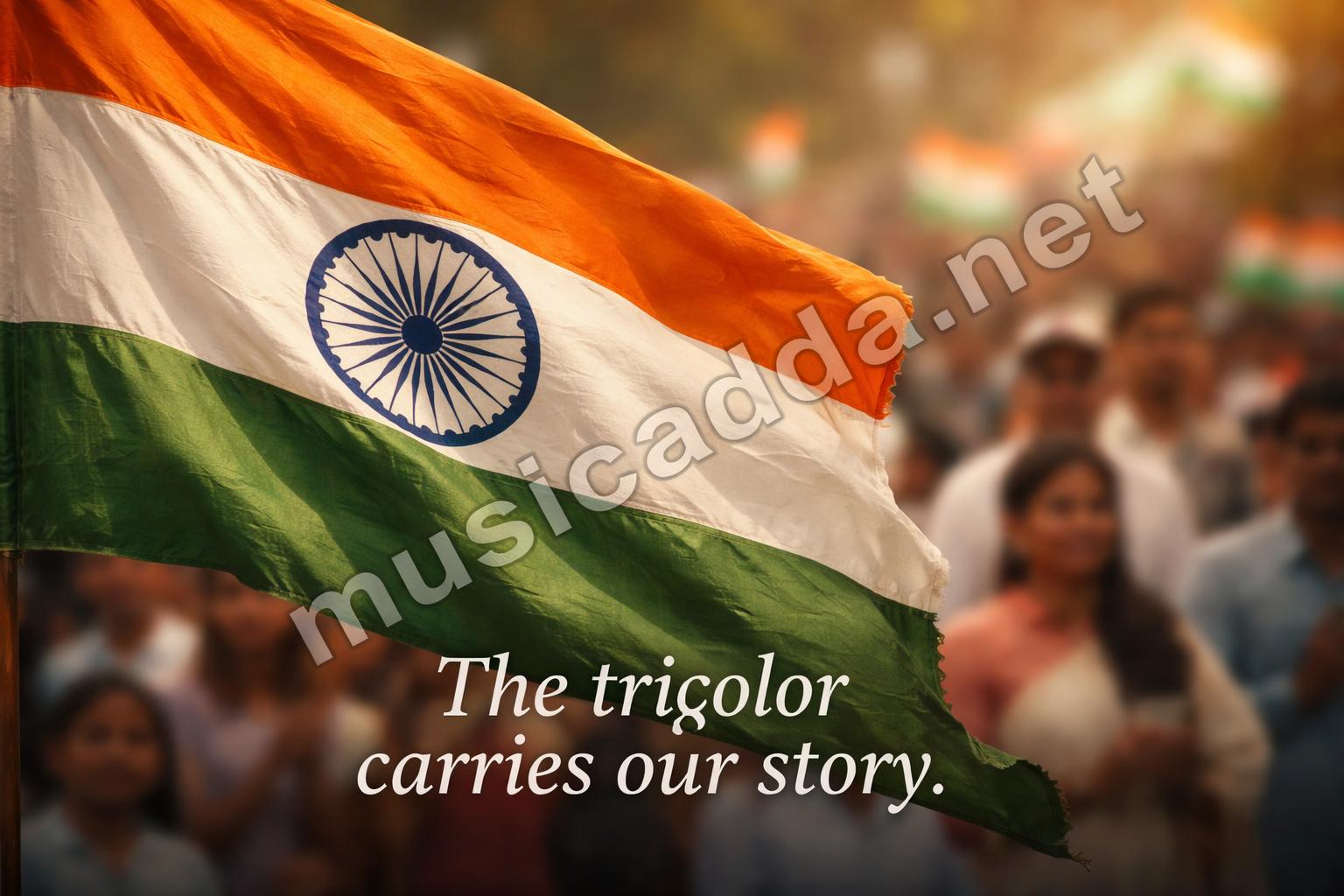 Indian flag tricolor republic day moment