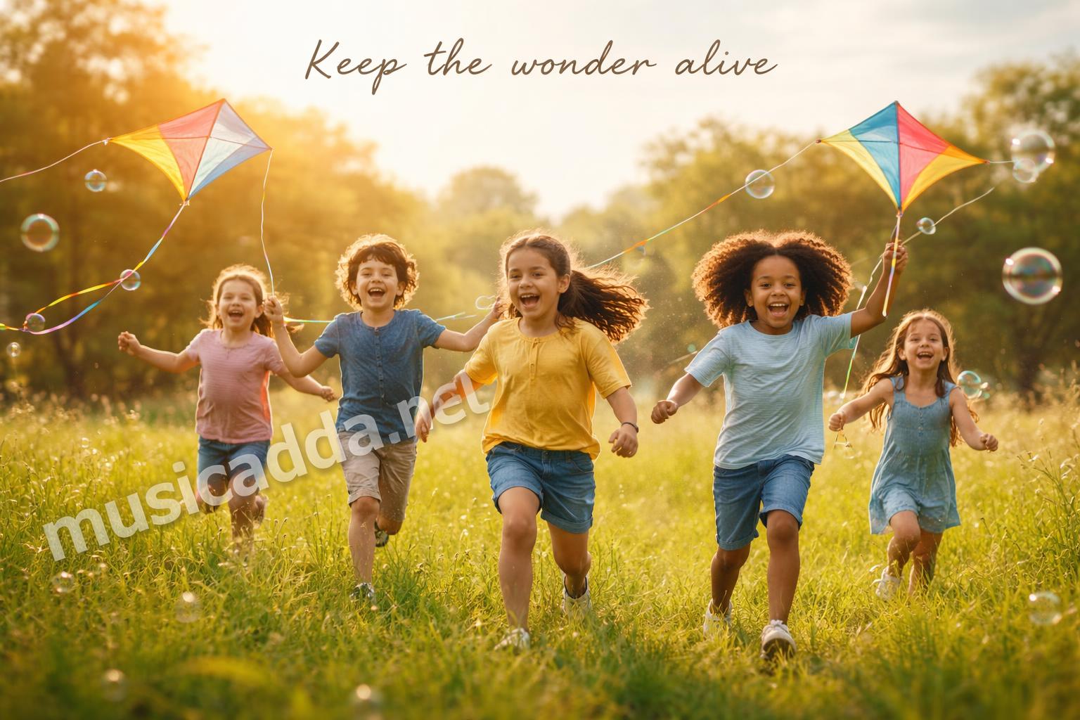 Inspirational childrens day kids outdoors