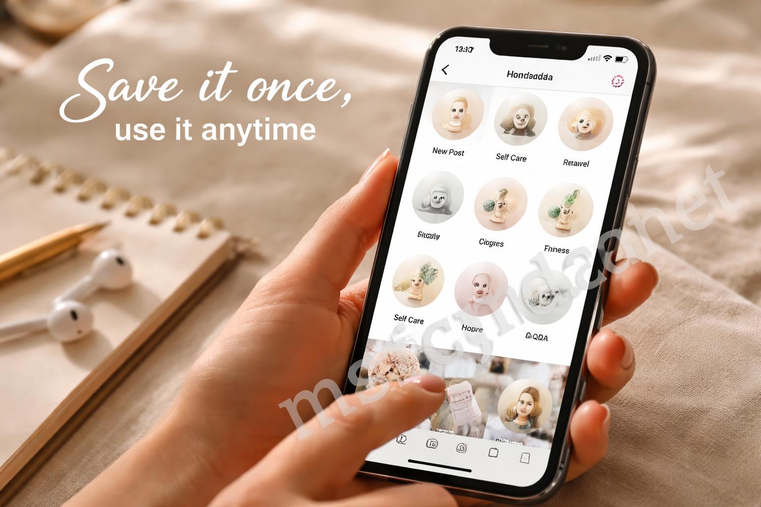 Instagram highlight cover workflow phone gallery