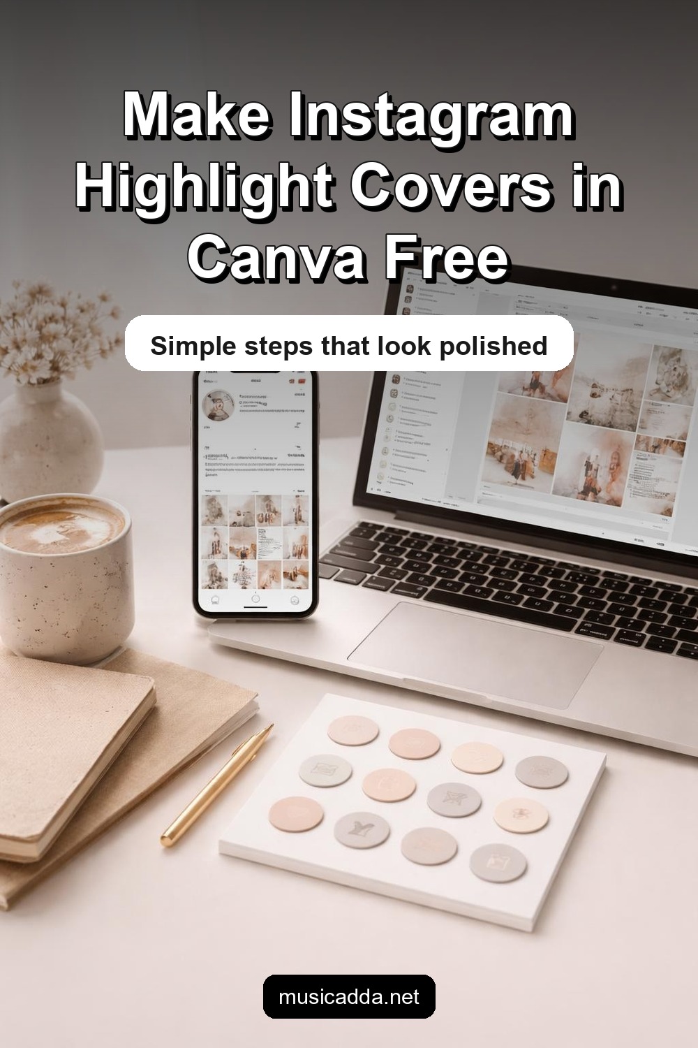 Pinterest image for How to Create Instagram Highlight Covers in Canva for Free