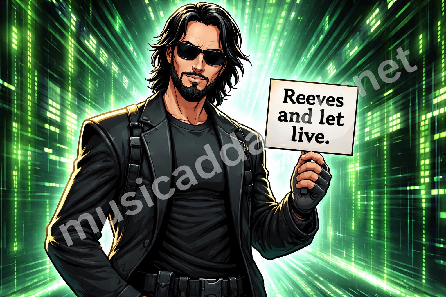 Keanu reeves puns matrix style comic