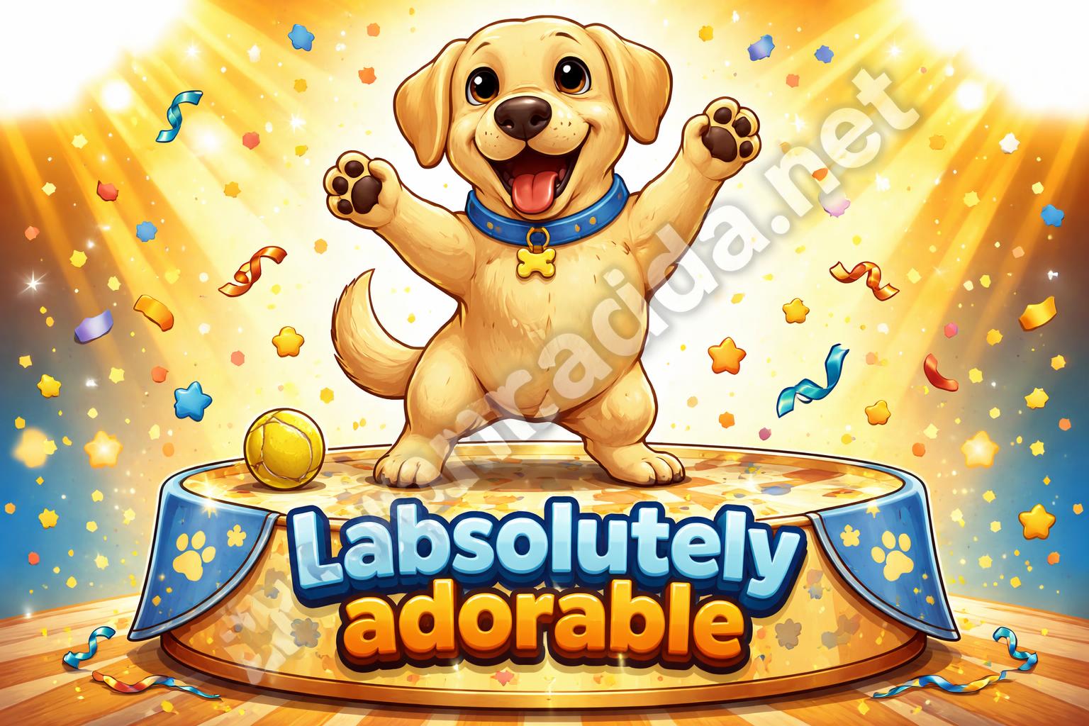 Labrador puns final poster style dog