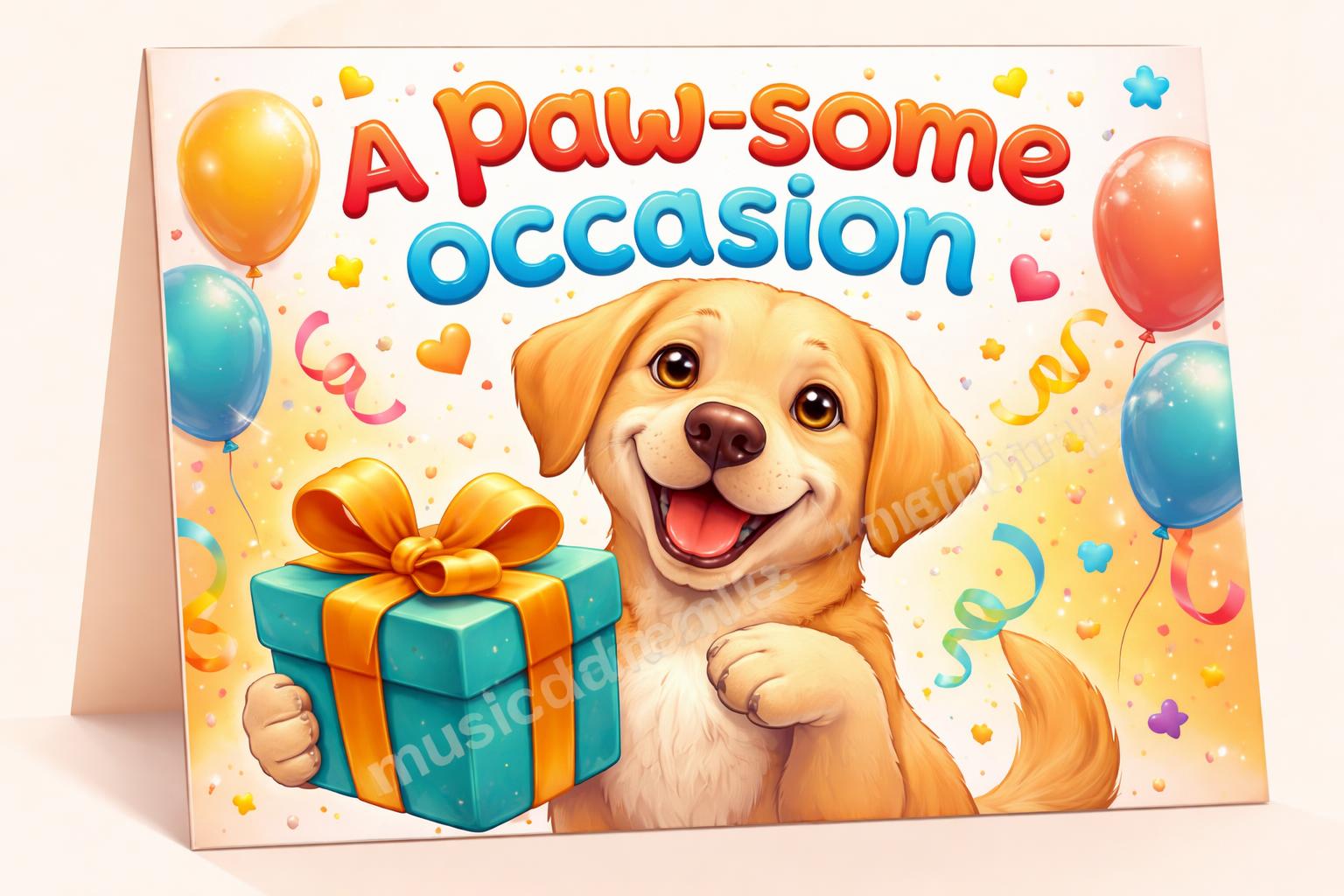 Labrador puns happy dog card