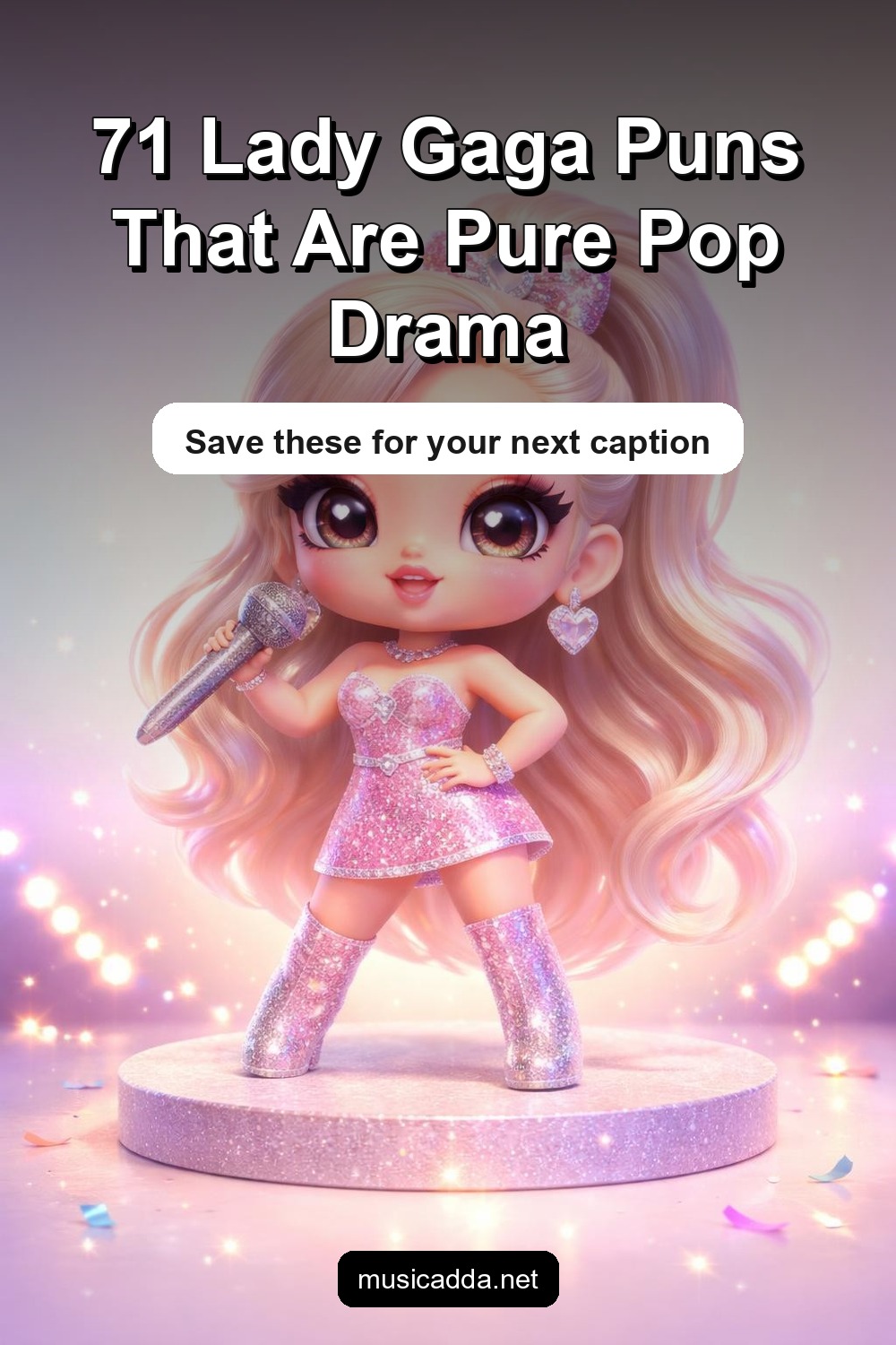 Pinterest image for 71 Lady Gaga Puns That’ll Leave You Gaga for More