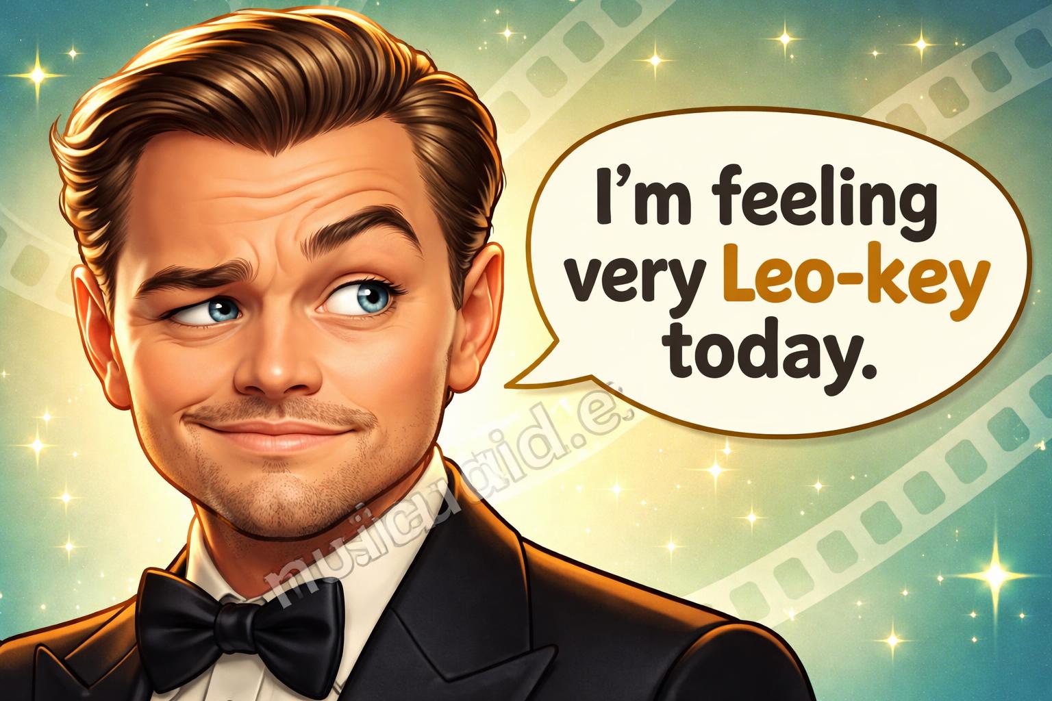Leonardo dicaprio pun expression closeup