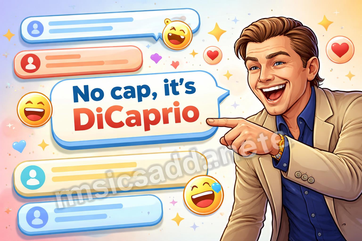 Leonardo dicaprio pun friends chat