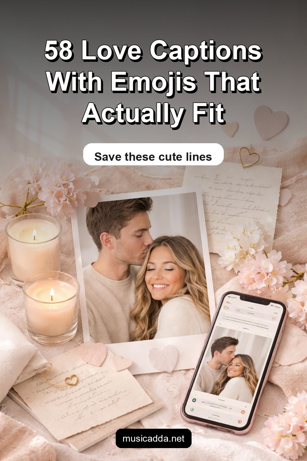 Pinterest image for 58 Love Captions With Emojis Everyone Loves
