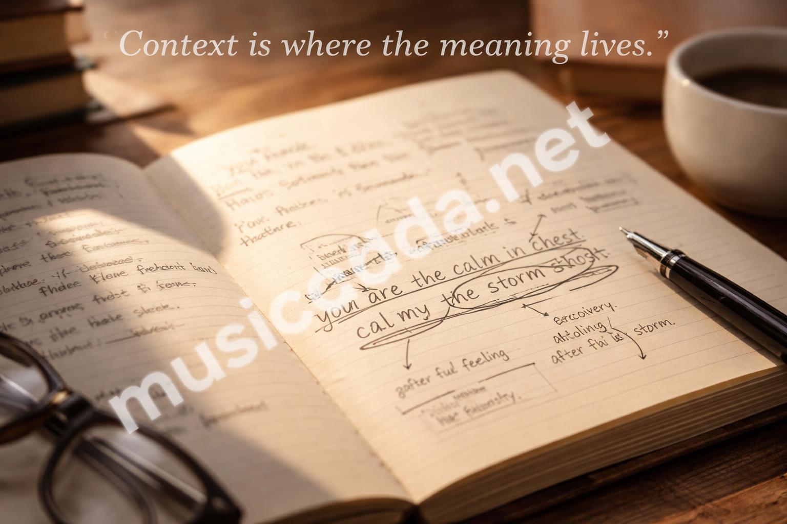 Lyrics annotation notebook meaning explained