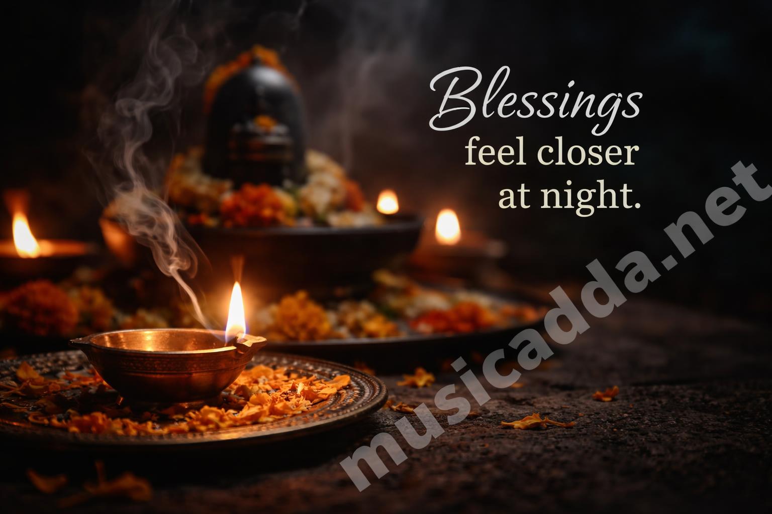 Mahadev blessing lamp night puja