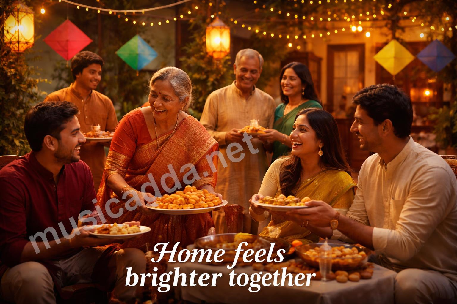 Makar sankranti family celebration evening