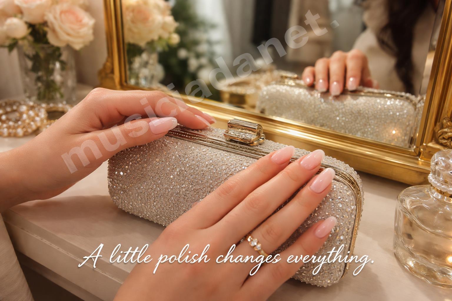 Milky pink french tip event nails
