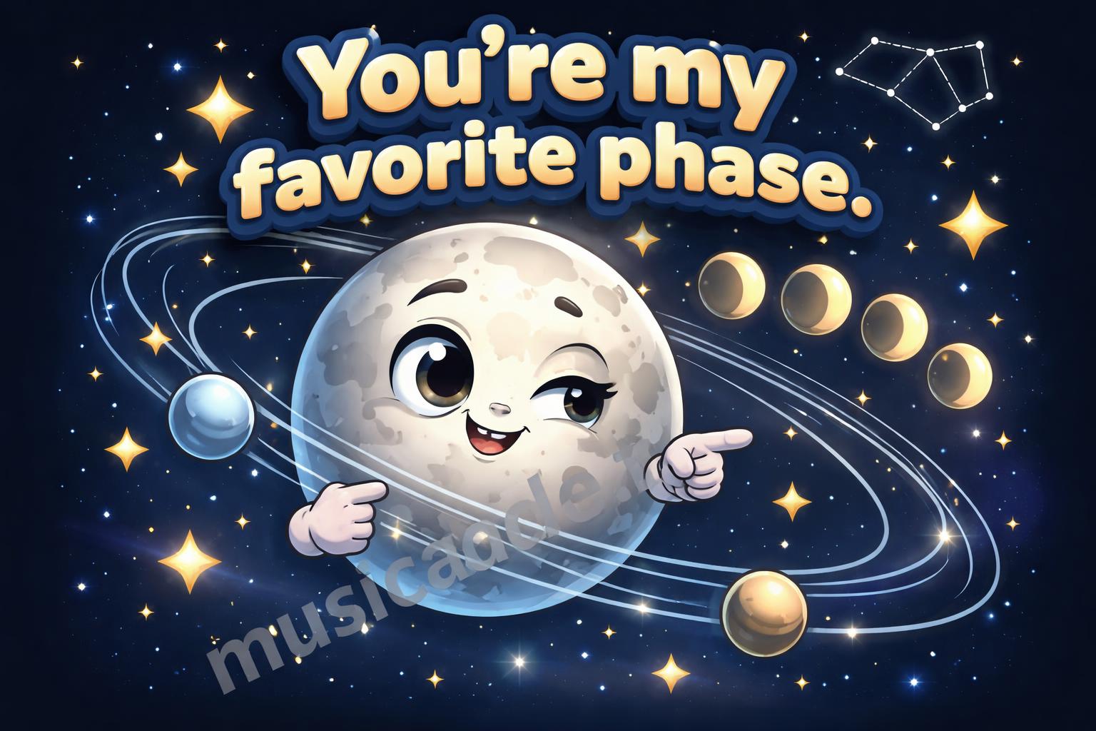 Moon puns wordplay orbit phase