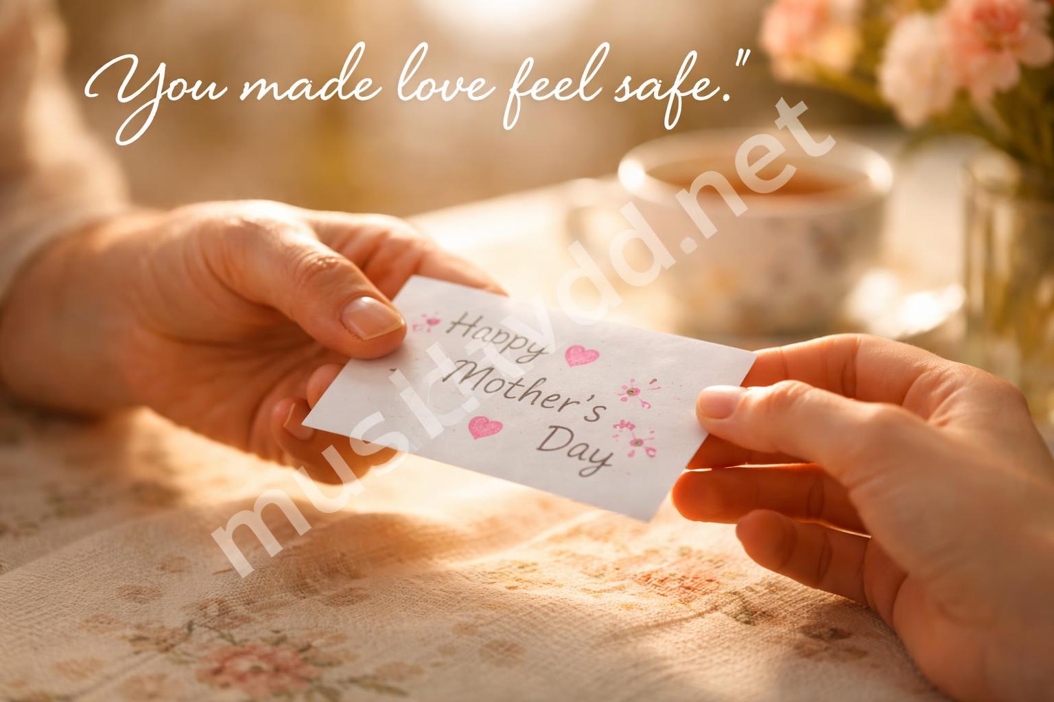 Mother and child handwritten note moment