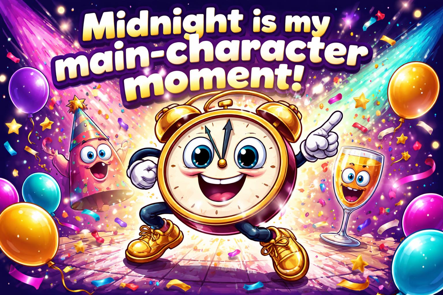 New year dance party pun poster