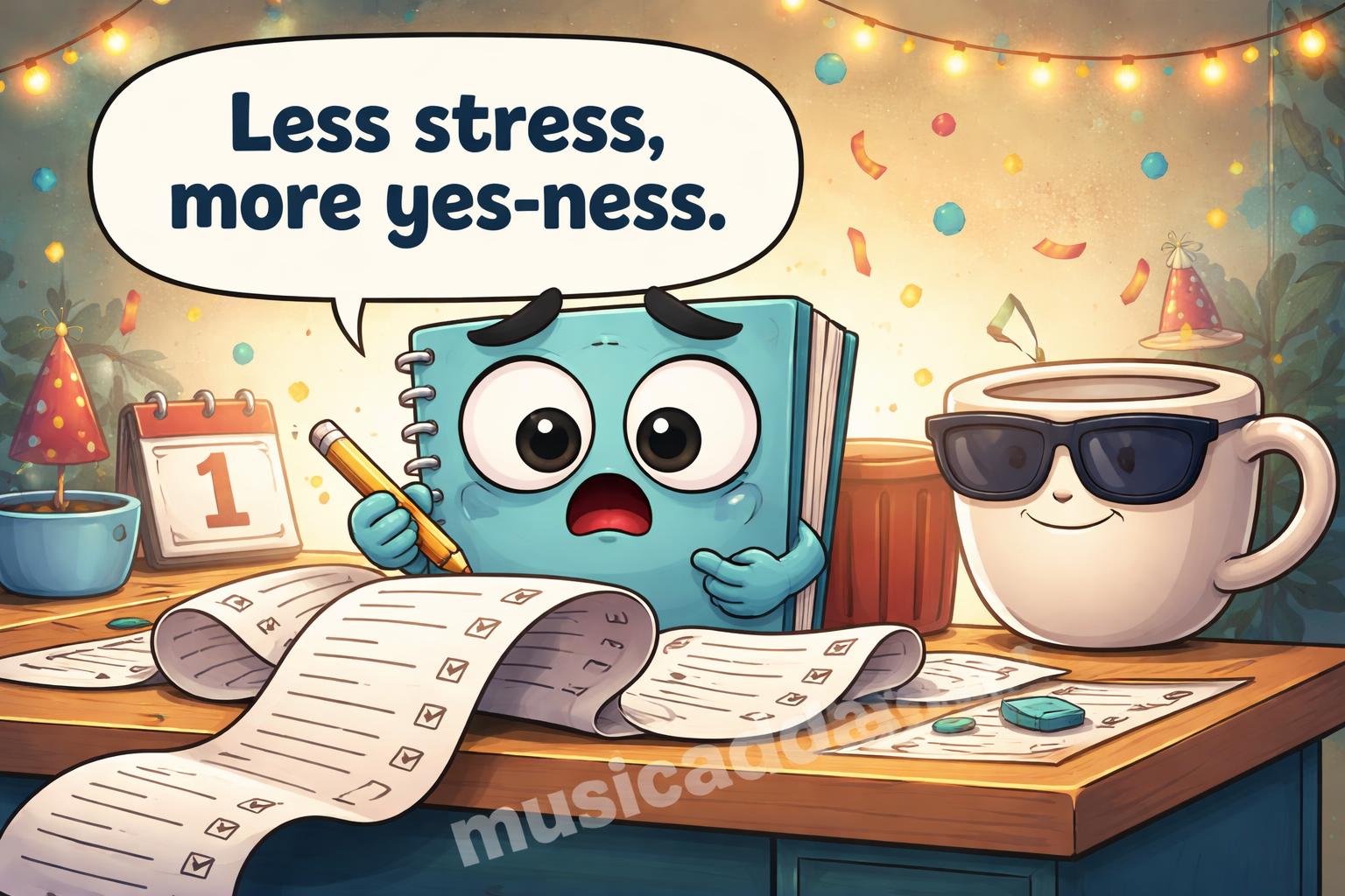 New year resolution puns notebook