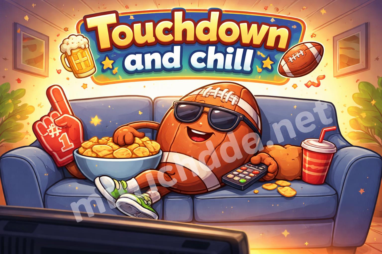 Nfl puns game day captions cartoon