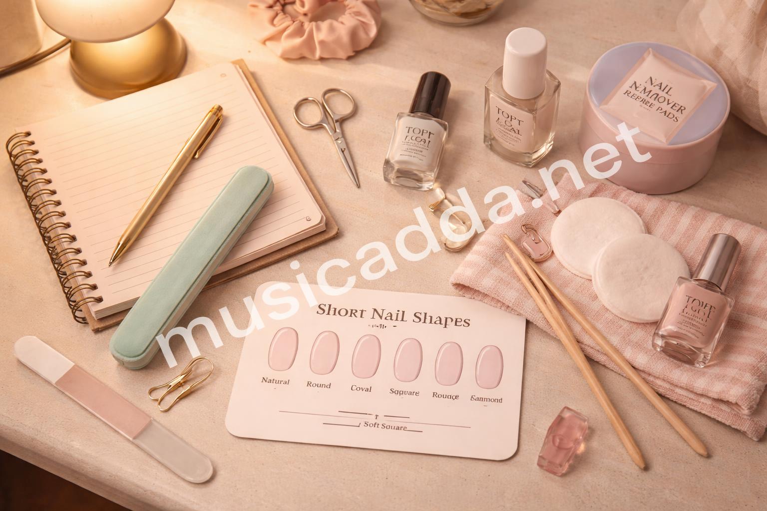 Night before school nail prep flatlay