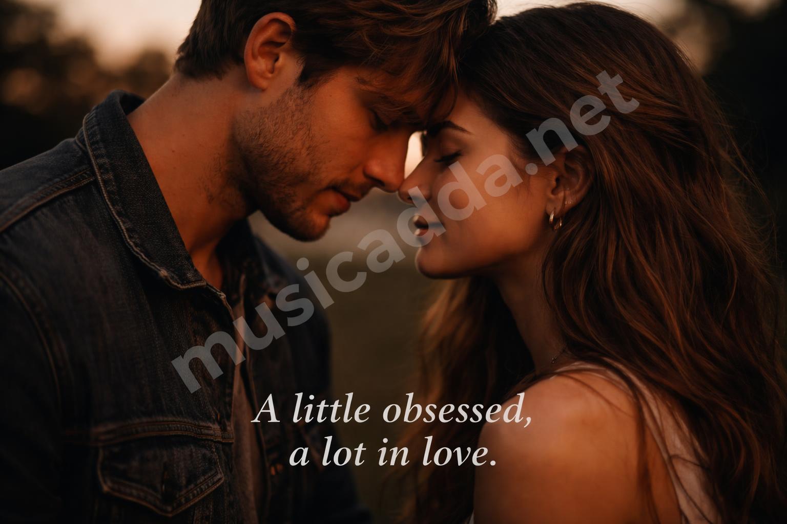 Obsessed couple aesthetic love caption