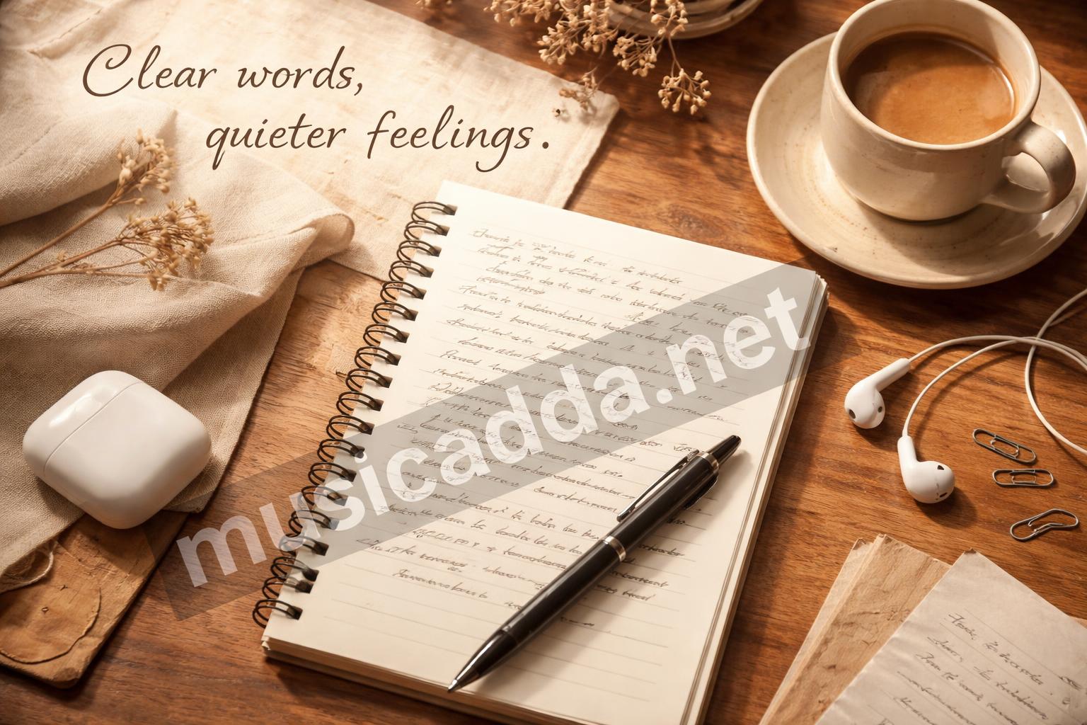 Olivia dean lyric notebook closeup