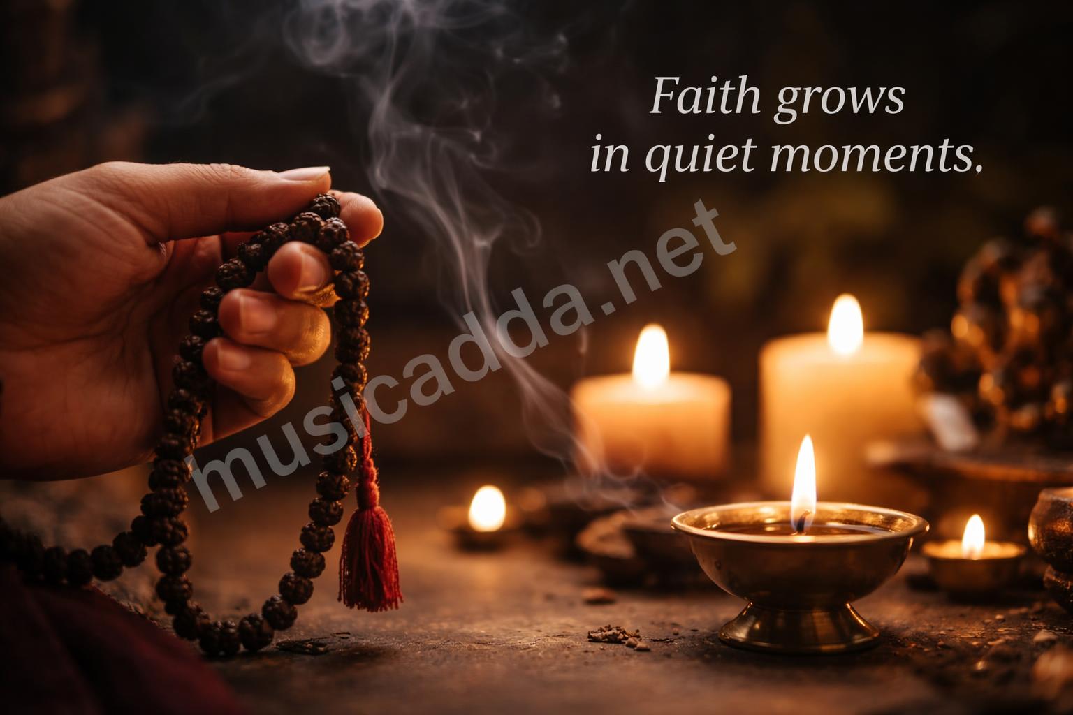 Om namah shivaya prayer candle scene