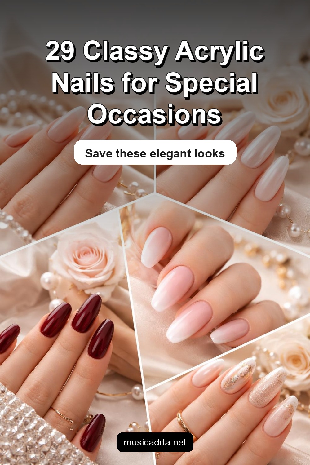 Pinterest image for 29 Classy Acrylic Nails From Pinterest for Special Occasions