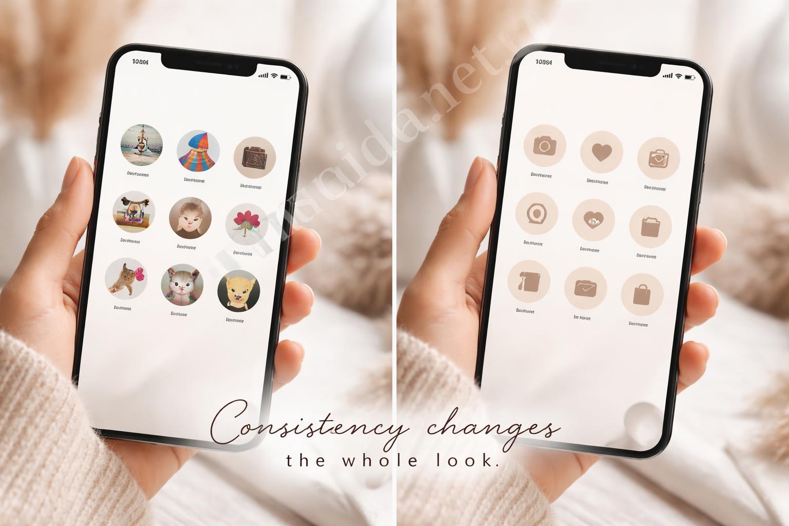 Professional instagram highlight covers before after