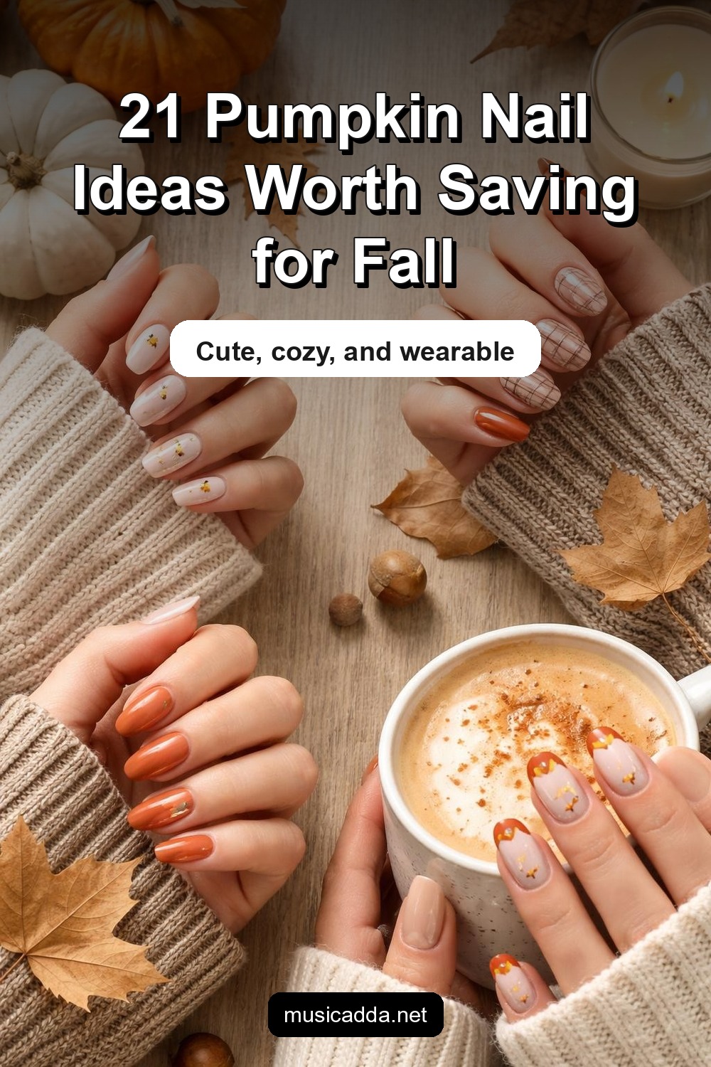 Pinterest image for 21 Pumpkin Nail Ideas From Pinterest You’ll Want This Autumn