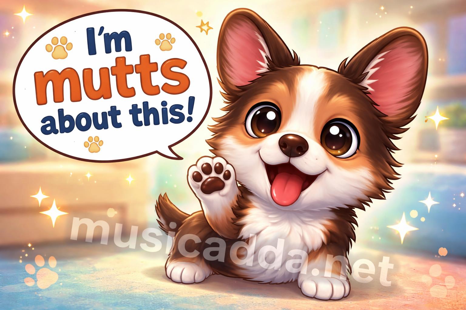 Puppy pun reaction cute cartoon