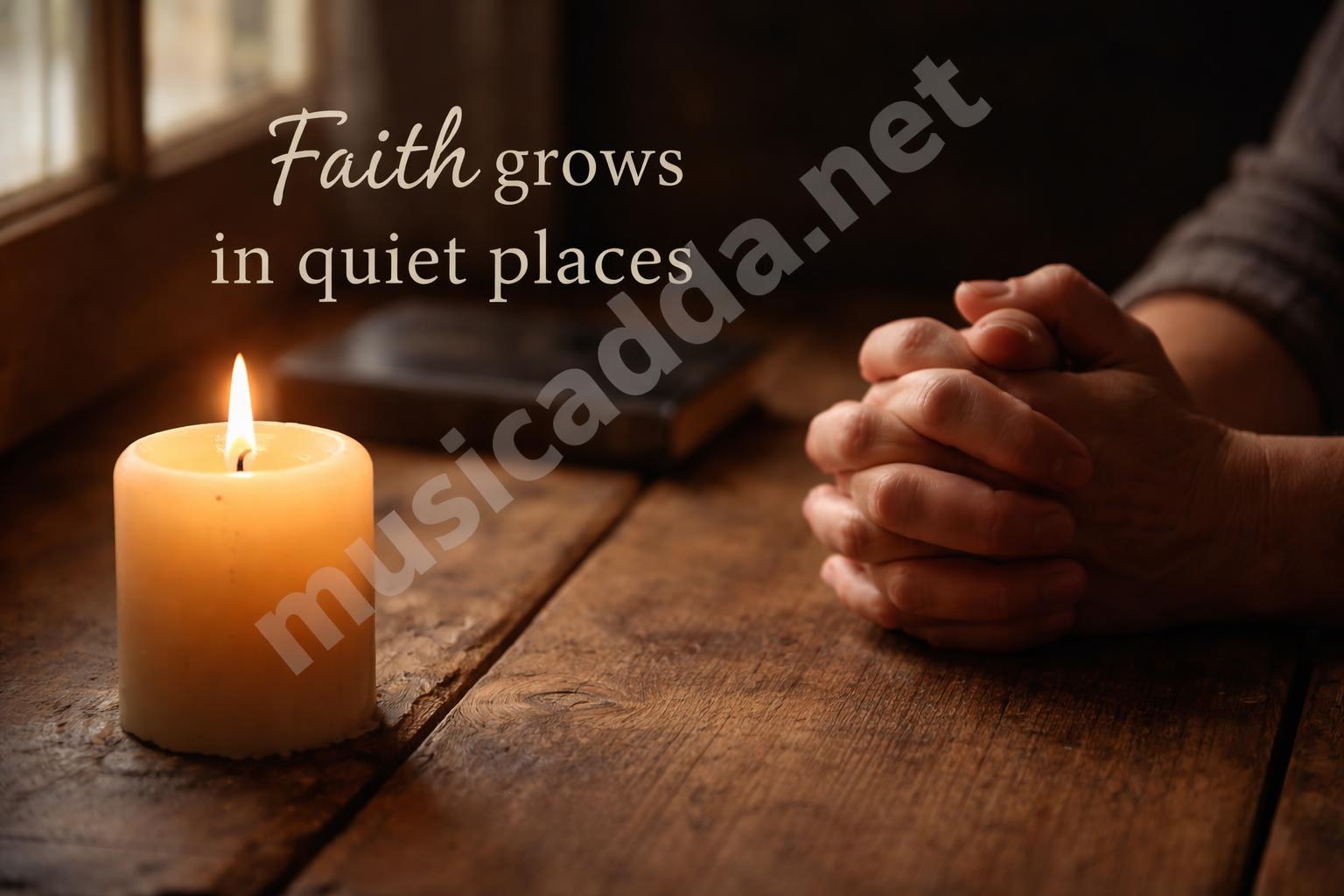 Quiet prayer candle good friday moment