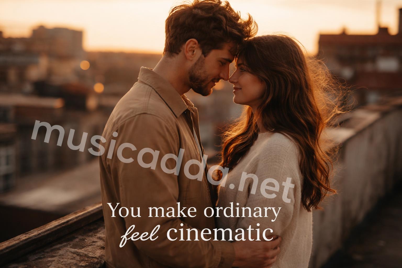 Romantic aesthetic love captions hero scene