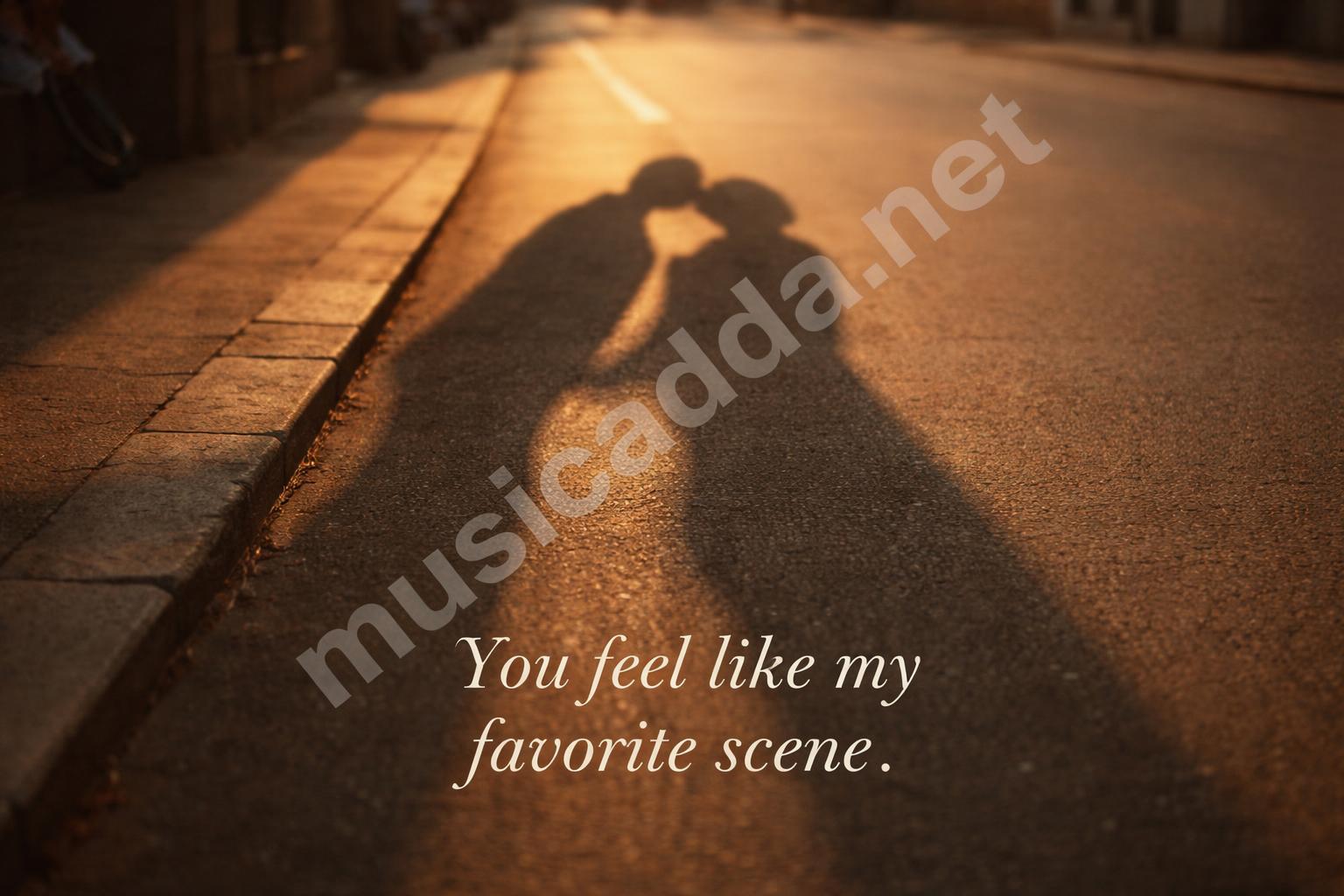 Romantic couple shadow aesthetic caption instagram