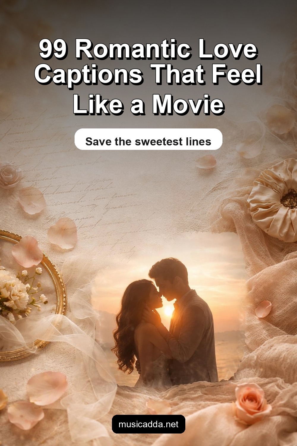 Pinterest image for 99 Romantic Aesthetic Love Captions That Feel Straight Out of a Movie