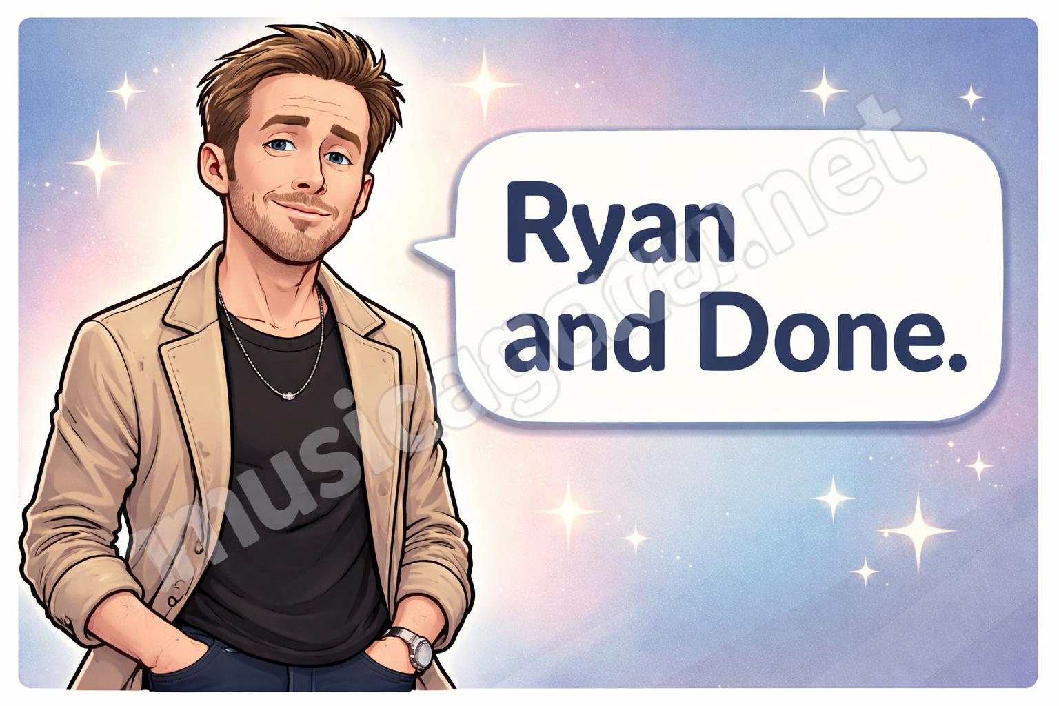Ryan reynolds pun caption card