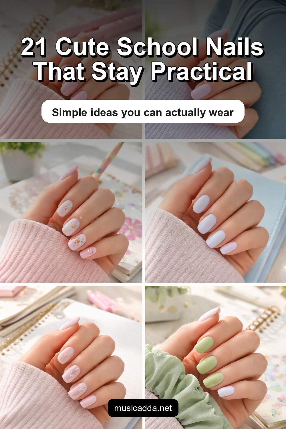 Pinterest image for 21 Nails for School That Are Cute, Simple, and Practical